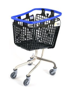 Plastik Market (Alışveriş) Arabası 100 L Loop Mavi