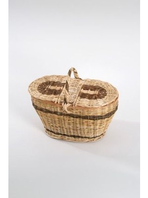 Kapaklı Hasır Piknik Sepeti