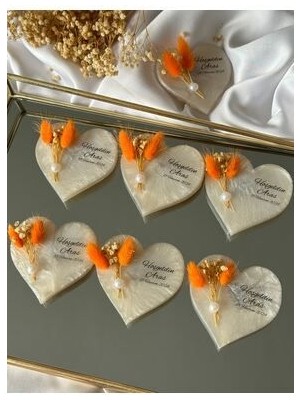 Renkli Çiçekli Kalp Magnet 20 Adet