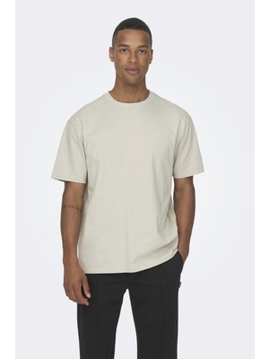 Jack & Jones Onsfred Lıfe Rlx Ss Tee Noos Ekru
