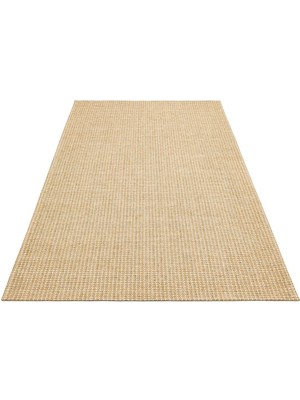 Eko Halı Eko Brooklyn Hasır Görünümlü Kaymaz Renkli Dokuma Modern Kilim BRK01 Bej