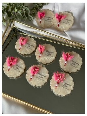 Beyaz Magnet Renkli Çiçekli 20 Adet