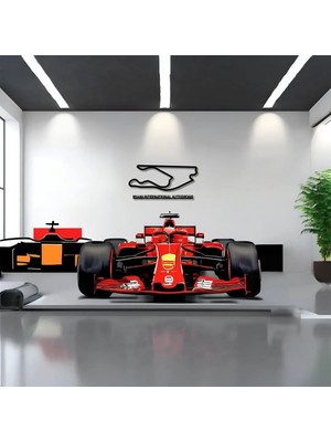 Dekoratif Metal Sanatı Miami Grand Prix Metal Duvar Tablosu Formula 1