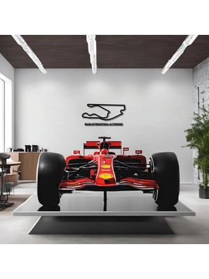 Dekoratif Metal Sanatı Miami Grand Prix Metal Duvar Tablosu Formula 1