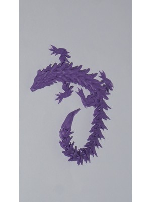 3D Baskı Gezegeni Eklemli Ejderha 3 Renkli 28 Cm - Dekoratif 3D Maket Hediyelik 1,8cm