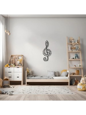 Artera Design Özel Tasarım Metal Tablolar Sol Anahtarı (Clef) Metal Duvar Tablosu Sanat