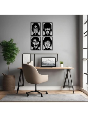 Sanatsal Metal Tablo Beatles (Beatles) Metal Duvar Tablosu Sanat