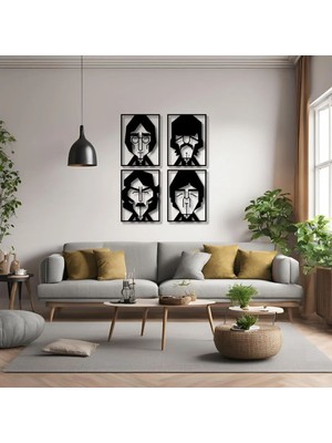 Sanatsal Metal Tablo Beatles (Beatles) Metal Duvar Tablosu Sanat