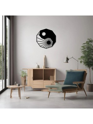 Artera Design Modern Metal Duvar Sanatı Ying Yang Metal Duvar Tablosu Mandala