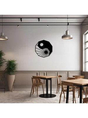 Artera Design Modern Metal Duvar Sanatı Ying Yang Metal Duvar Tablosu Mandala