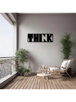 Artera Design Sanatsal Metal Tablo Think Metal Duvar Tablosu Imza