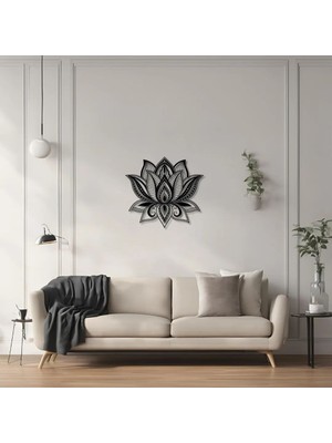 Artera Design Metal Duvar Dekorasyonu Lotus Çiçeği 2 (Lotus Flower 2) Metal Duvar Tablosu Mandala