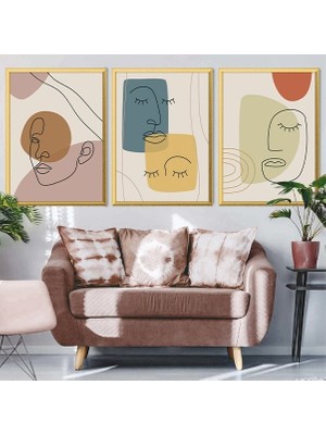 Yüzler 2 Üçlü Çerçeve ve Poster Seti - C1026