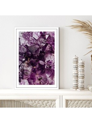 Mor Kuvars Taşı 1 Çerçeve ve Poster - DK1015