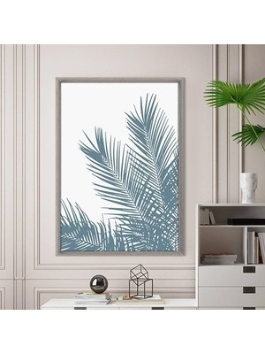 Turkuaz Palmiye 3 Çerçeve ve Poster - B1207