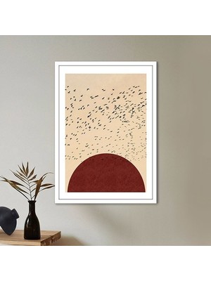 Kızıl Güneş ve Kuşlar 2 Çerçeve ve Poster  - IL1047