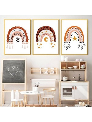 Gökkuşağı 2 Üçlü Çerçeve ve Poster Seti - HA1034