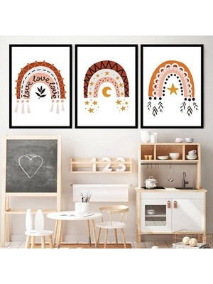 Gökkuşağı 2 Üçlü Çerçeve ve Poster Seti - HA1034