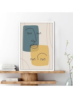 Çizgisel Yüzler 6 Çerçeve ve Poster - C1209