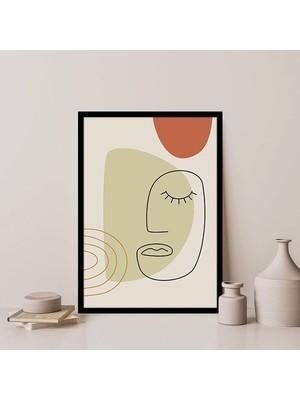 Çizgisel Yüz 5 Çerçeve ve Poster - C1208