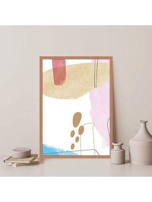 Renkli Geometrik Lekeler 1 Çerçeve ve Poster - C1259