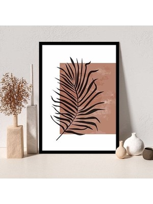 Çizgisel Yapraklar 4 Çerçeve ve Poster - C1235