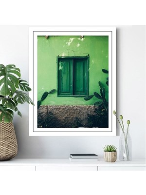Yeşil Pencere 1 Çerçeve ve Poster -  M1084