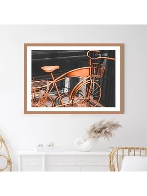 Turuncu Bisiklet 1 Çerçeve ve Poster - DO1105