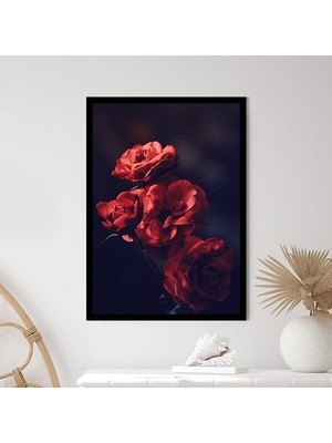 Bordo Güller 2 Çerçeve ve Poster - B1090