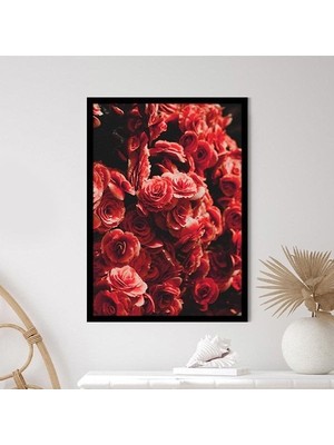 Bordo Güller 1 Çerçeve ve Poster - B1091