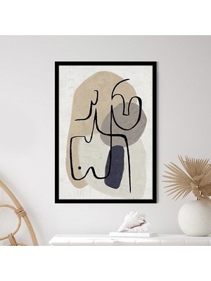 Çizgisel Yüz 1 Çerçeve ve Poster - C1204