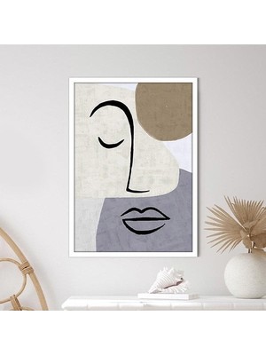 Çizgisel Yüz 2 Çerçeve ve Poster - C1205