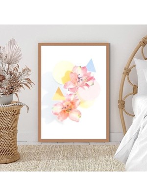 Geometrik Desenli Bitki  Çerçeve ve Poster - B1098