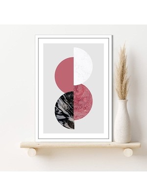 Mermer Desenli Daireler 1 Çerçeve ve Poster - C1221