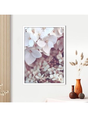 Pembe Ortanca 1 Çerçeve ve Poster - B1158