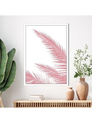 Pembe Palmiye Çerçeve ve Poster - B1224
