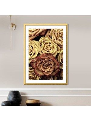 Gold Güller 1 Çerçeve ve Poster - G1017