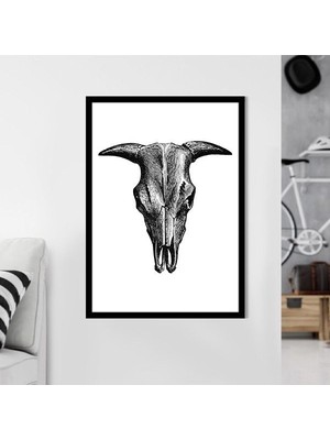 Boğa Kafatası 1 Çerçeve ve Poster - H1060