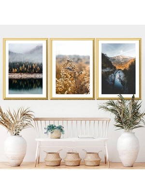 Orman 1 Üçlü Çerçeve ve Poster Seti - DO1019