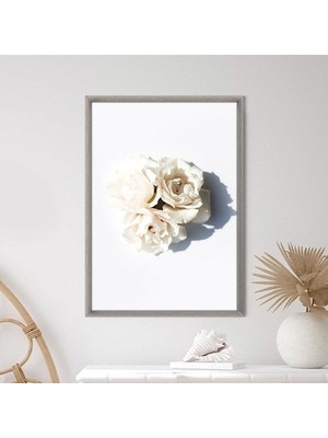 Beyaz Güller 4 Çerçeve ve Poster - B1228