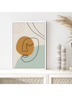 Çizgisel Yüz 7 Çerçeve ve Poster - C1210