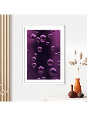Mor Baloncuklar Çerçeve ve Poster - B1134