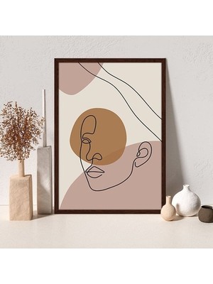 Çizgisel Yüz 4 Çerçeve ve Poster - C1207