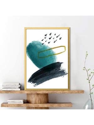 Sulu Boya Temalı Yeşil Tonlar 1 Çerçeve ve Poster - C1223