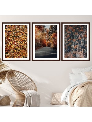 Sonbahar Üçlü Çerçeve ve Poster Seti - B1041