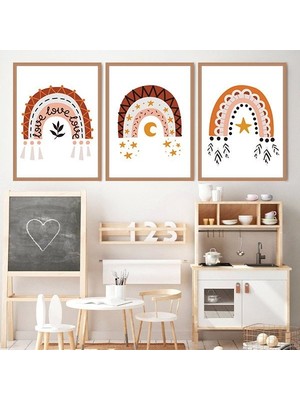 Gökkuşağı 2 Üçlü Çerçeve ve Poster Seti - HA1034