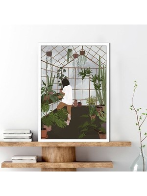 Bitkiler ve Kadın 9 Çerçeve ve Poster - IL1092