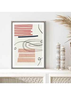 Sulu Boya Temalı Yavru Ağzı ve Bej Tonlar 1 Çerçeve ve Poster - C1213