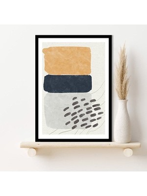 Geometrik Turuncu Tonlar 3 Çerçeve ve Poster - C1244