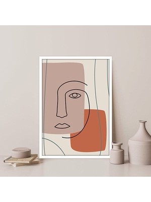 Çizgisel Yüz 9 Çerçeve ve Poster - C1212